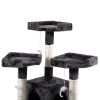 Multi-Level Cat Tree Tower House with Play Tunnel and Dangling Interactive Toy