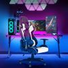 GIVENUSMYF gaming chair, computer chair with lumbar support, height adjustable gaming chair with headrest and 360° swivel office chair, suitable for